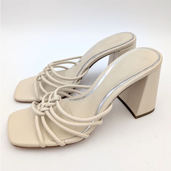 Paige Becca Slip On Strappy High Heel Sandals Women's Bone Size US7 - Picture 1 of 11